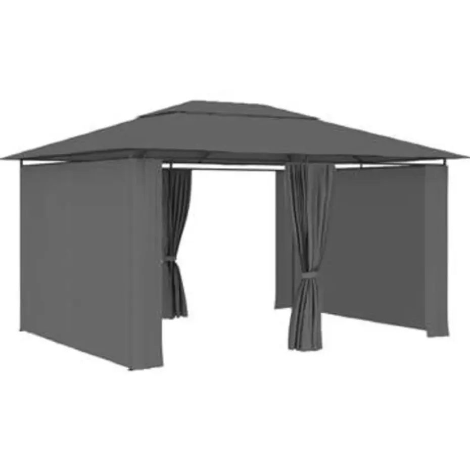 vidaXL - Tuinpaviljoen - Antraciet - Stof