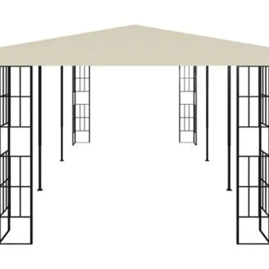 vidaXL - Tuinpaviljoen - Crème - Stof - 3 x 6 m