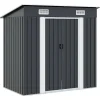 vidaXL - Tuinschuur - Antraciet - Staal