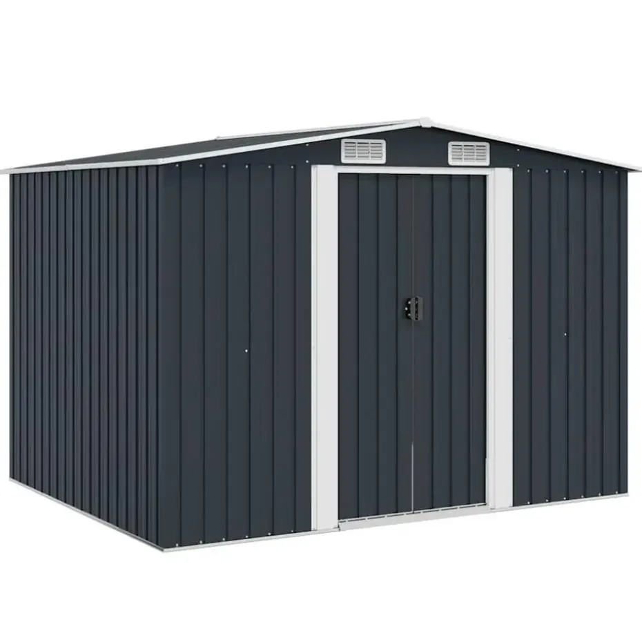 vidaXL - Tuinschuur - Antraciet - Staal