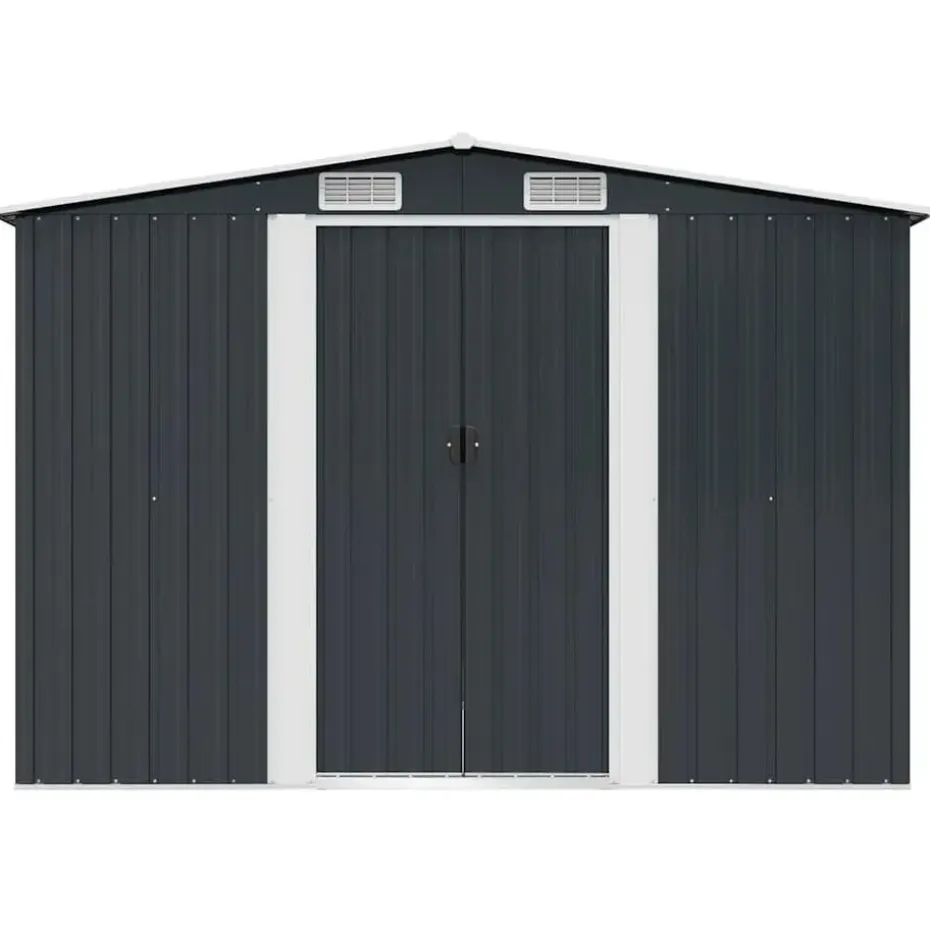 vidaXL - Tuinschuur - Antraciet - Staal