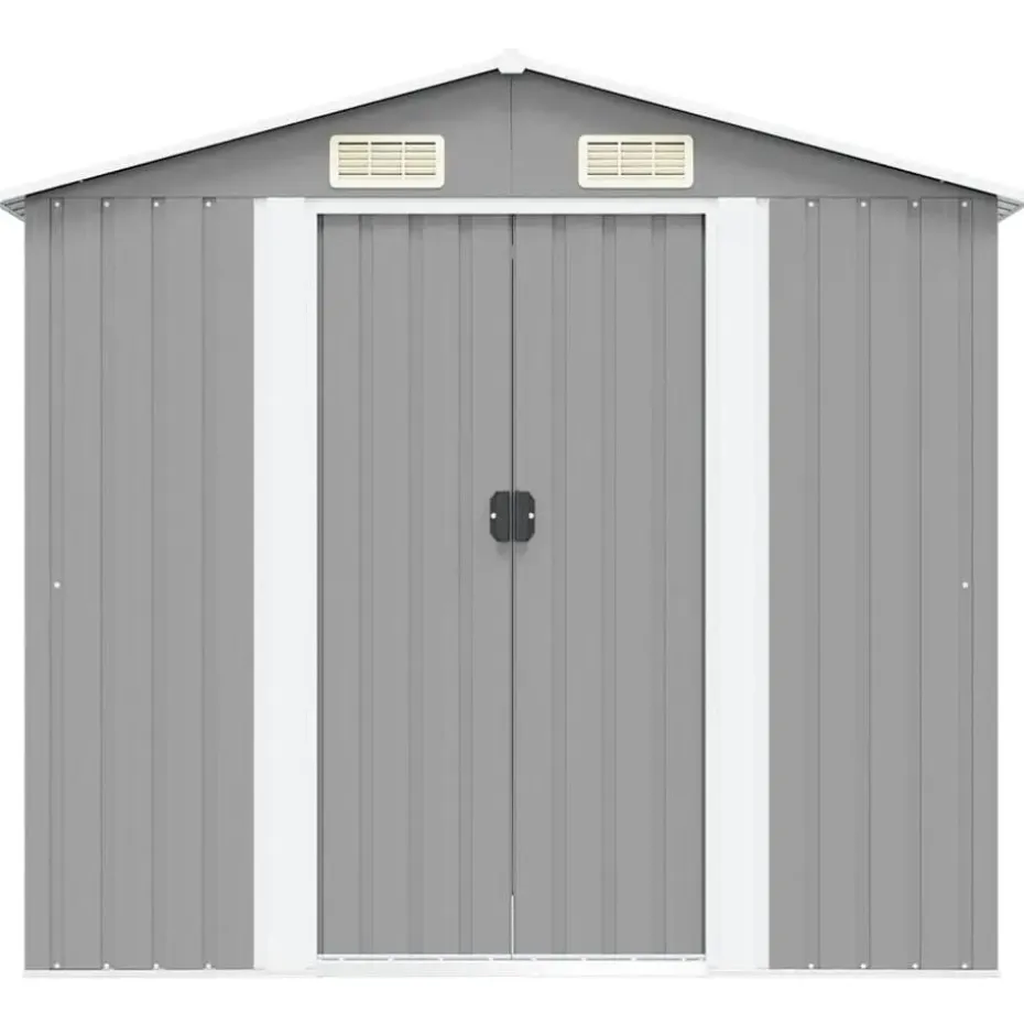 vidaXL - Tuinschuur - Grijs - Staal