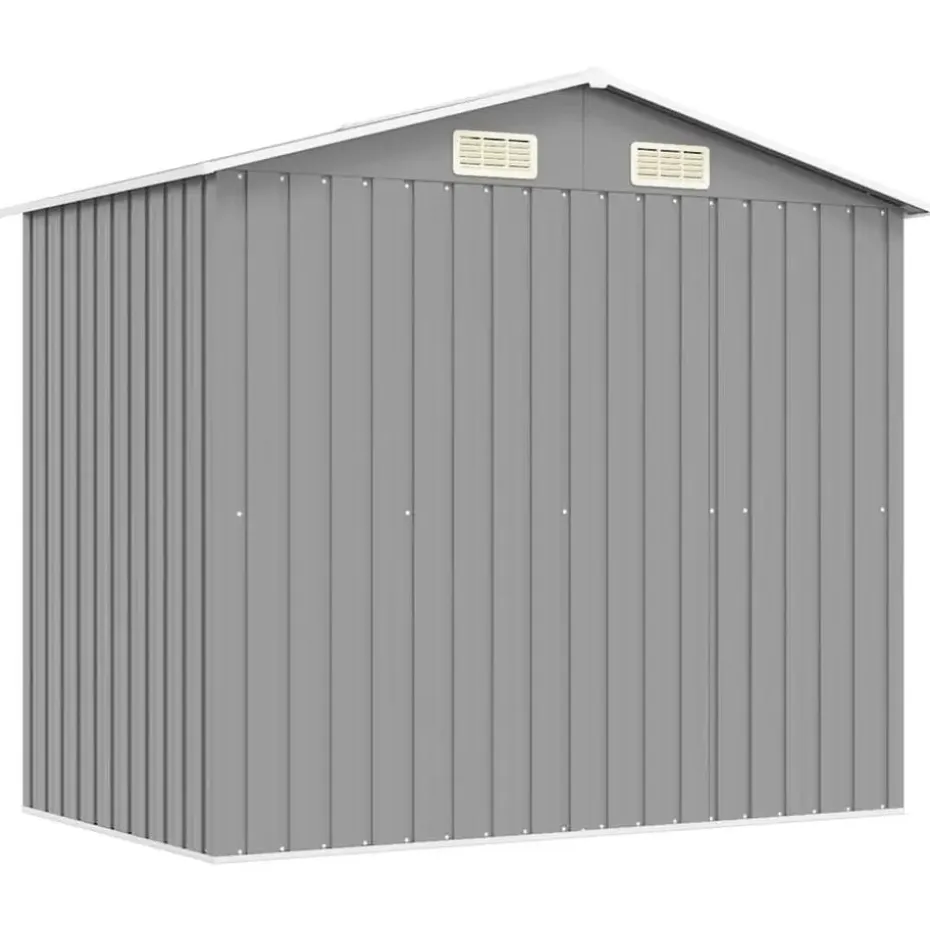 vidaXL - Tuinschuur - Grijs - Staal