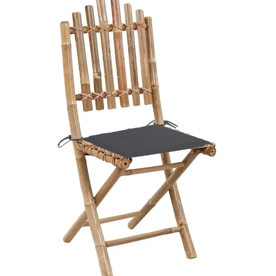 vidaXL - Tuinset - Antraciet - Bamboe - 40 x 40 x 3 cm