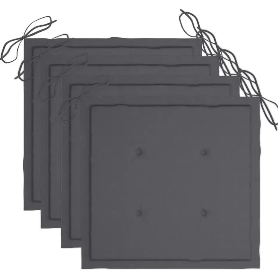 vidaXL - Tuinset - Antraciet - Bamboe - 40 x 40 x 3 cm