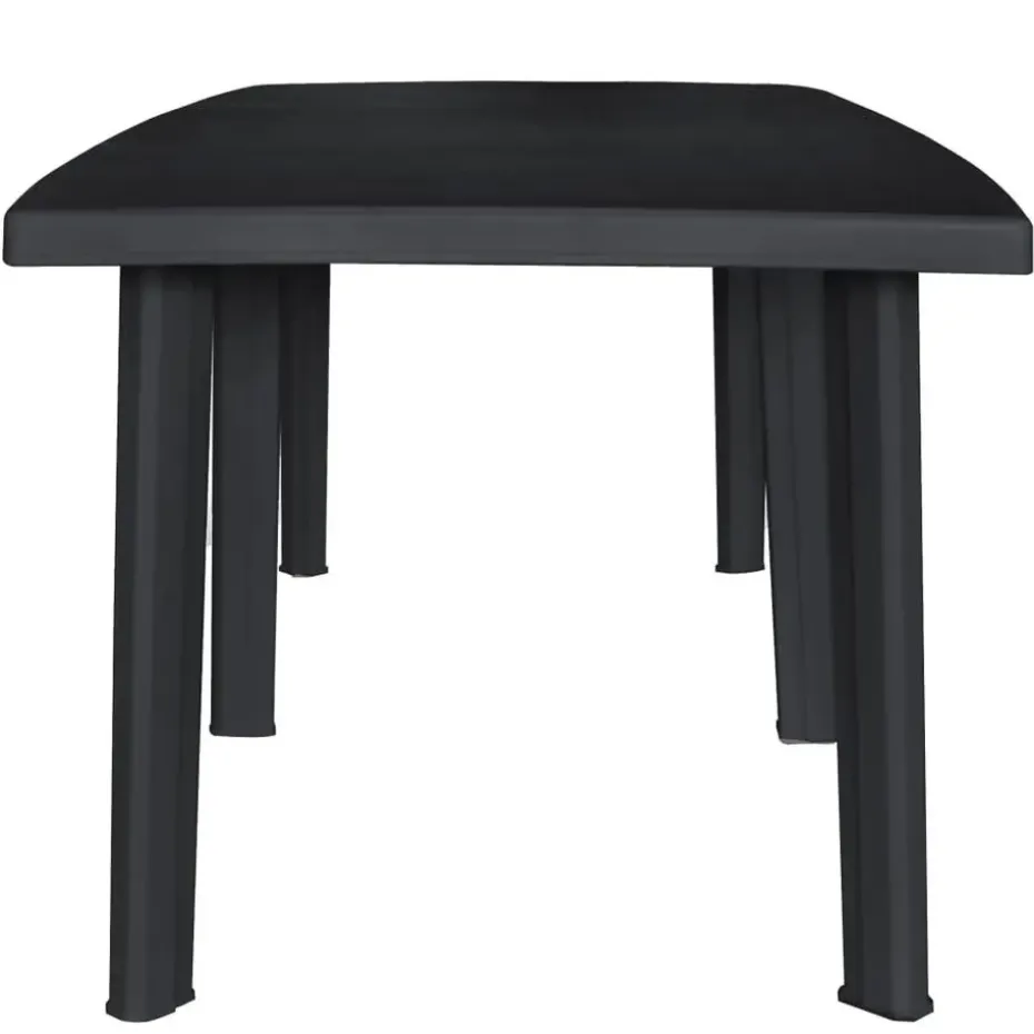 vidaXL - Tuinset - Antraciet - Kunststof - 9 stuks