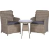 vidaXL - Tuinset - Bruin - Poly rattan