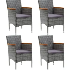 vidaXL - Tuinset - Grijs - Acaciahout - 5 stuks