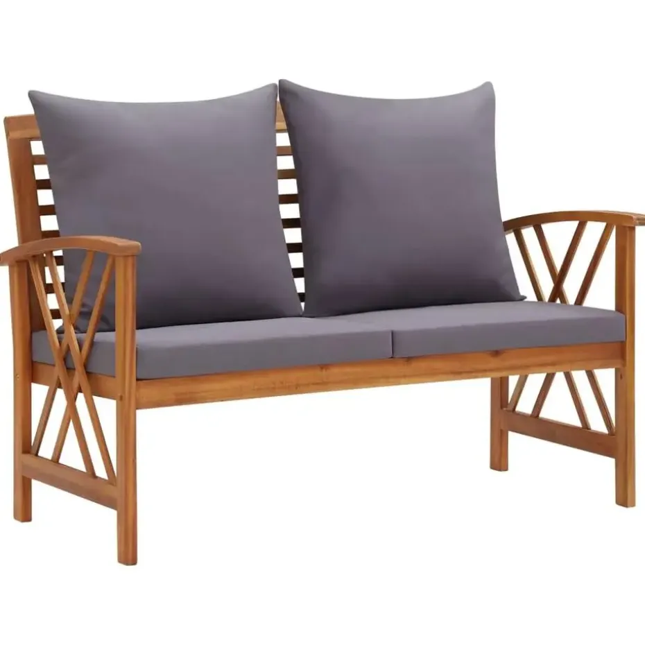 vidaXL - Tuinset - Grijs - Hout