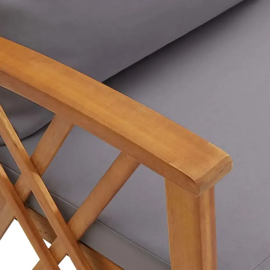 vidaXL - Tuinset - Grijs - Hout