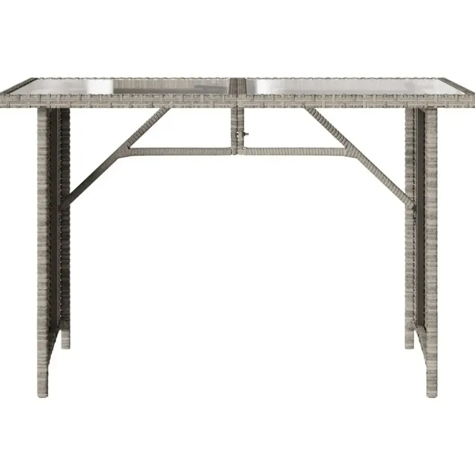 vidaXL - Tuinset - Grijs - Poly rattan