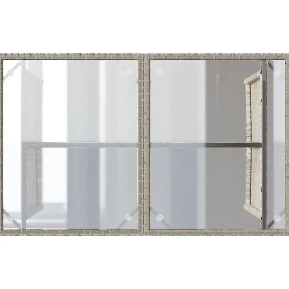 vidaXL - Tuinset - Grijs - Poly rattan