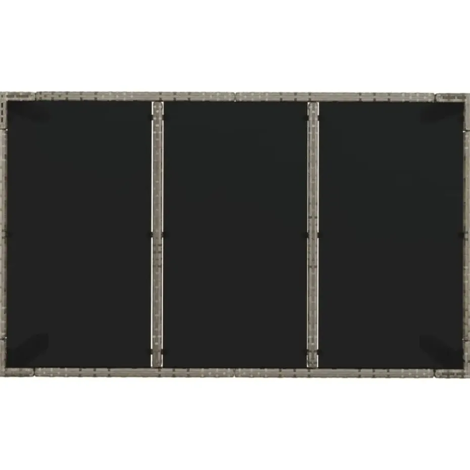 vidaXL - Tuinset - Grijs - Poly rattan - 150 cm - 5 stuks - Met kussens