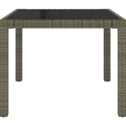 vidaXL - Tuinset - Grijs - Poly rattan - 3 stuks - Met kussens