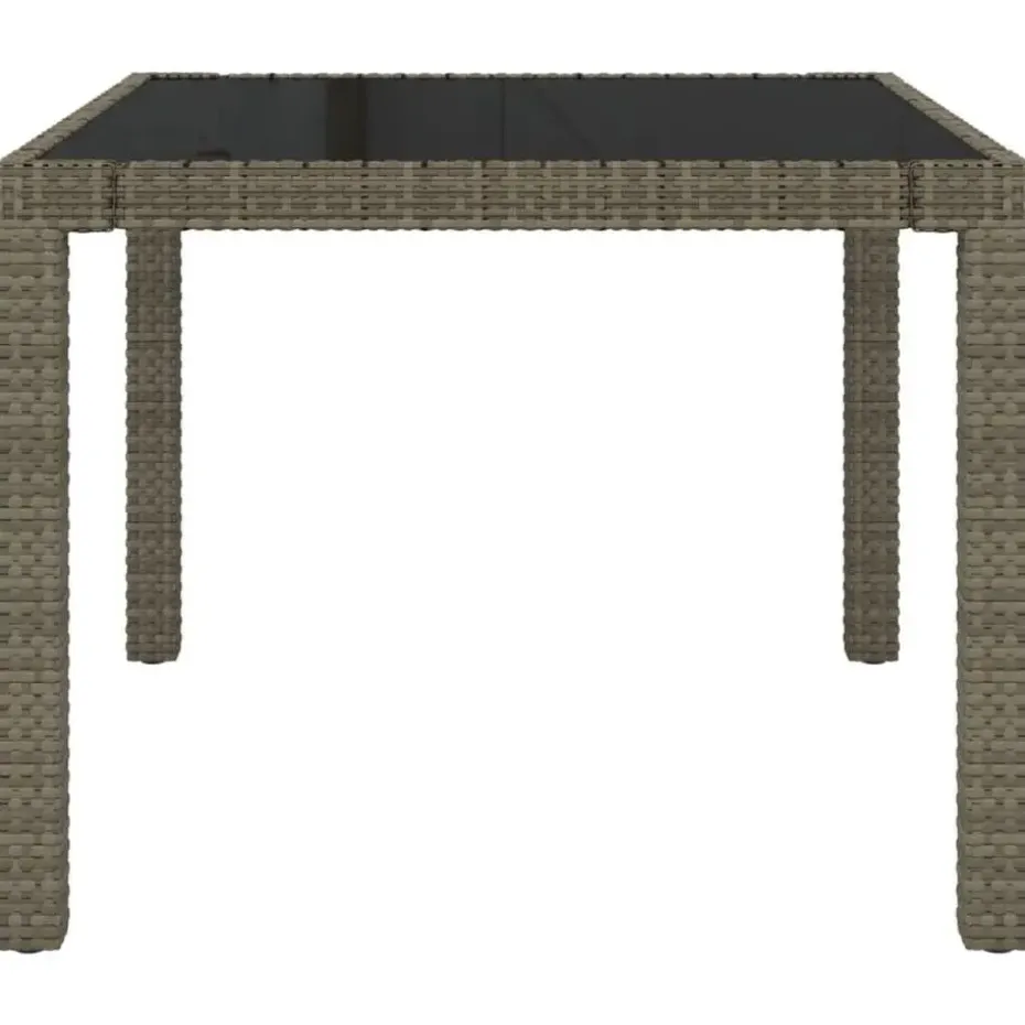 vidaXL - Tuinset - Grijs - Poly rattan - 3 stuks - Met kussens