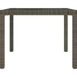 vidaXL - Tuinset - Grijs - Poly rattan - 3 stuks - Met kussens