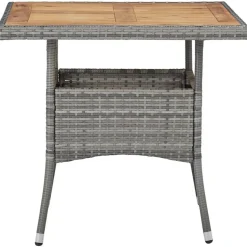 vidaXL - Tuinset - Grijs - Poly rattan