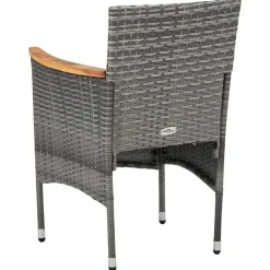 vidaXL - Tuinset - Grijs - Poly rattan
