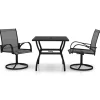 vidaXL - Tuinset - Grijs - Staal - 80 cm tafellengte