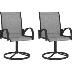 vidaXL - Tuinset - Grijs - Staal - 80 cm tafellengte