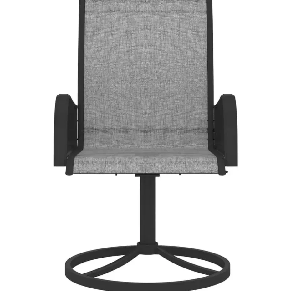 vidaXL - Tuinset - Grijs - Staal - 80 cm tafellengte