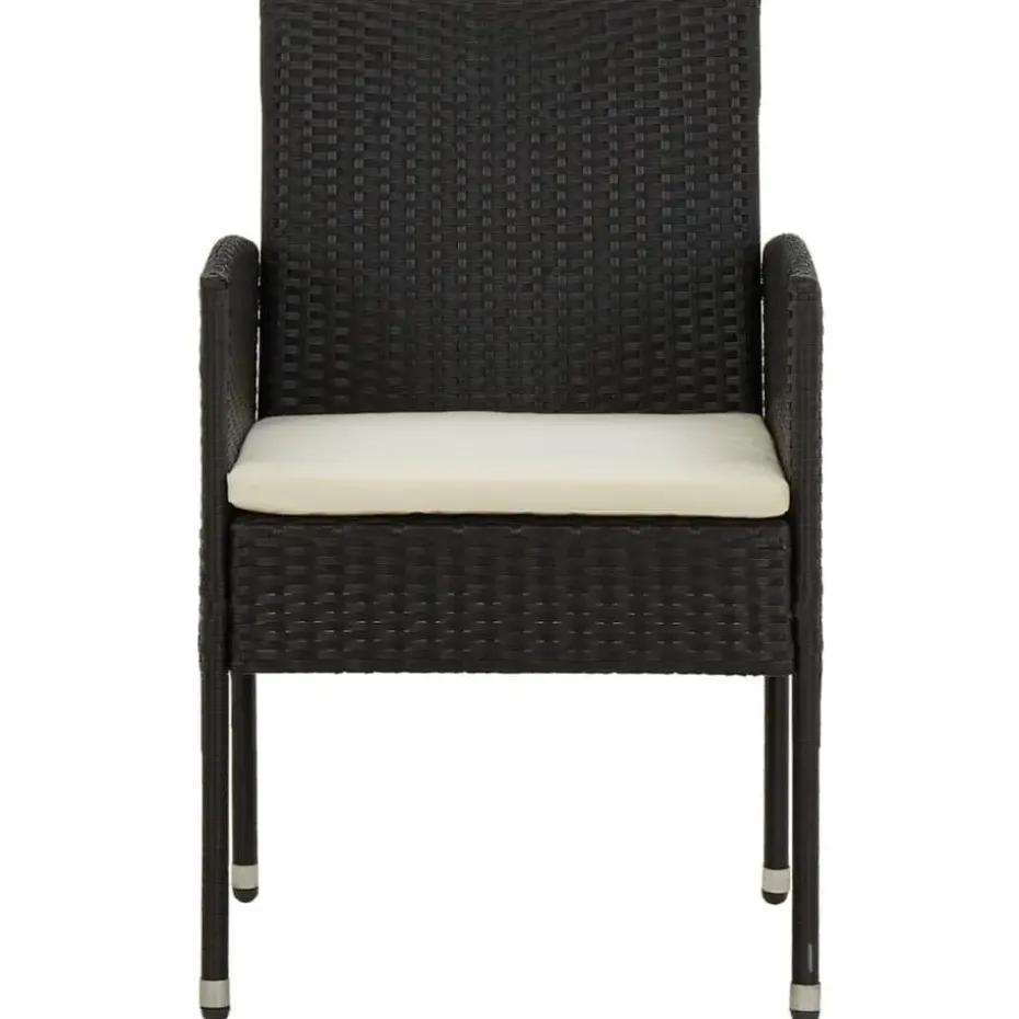 vidaXL - Tuinset - Zwart - Poly rattan