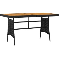 vidaXL - Tuinset - Zwart - Poly rattan