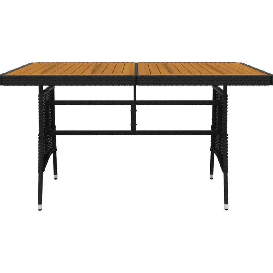 vidaXL - Tuinset - Zwart - Poly rattan