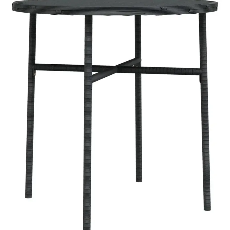 vidaXL - Tuinset - Zwart - Poly rattan - 3 stuks