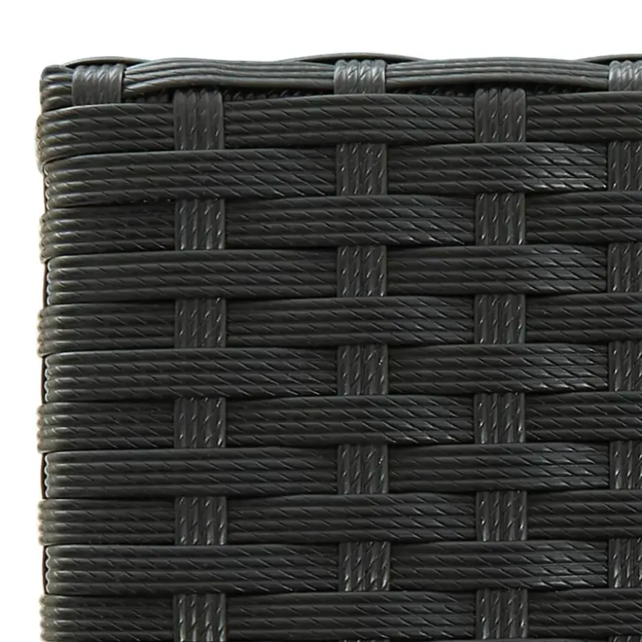 vidaXL - Tuinset - Zwart - Poly rattan