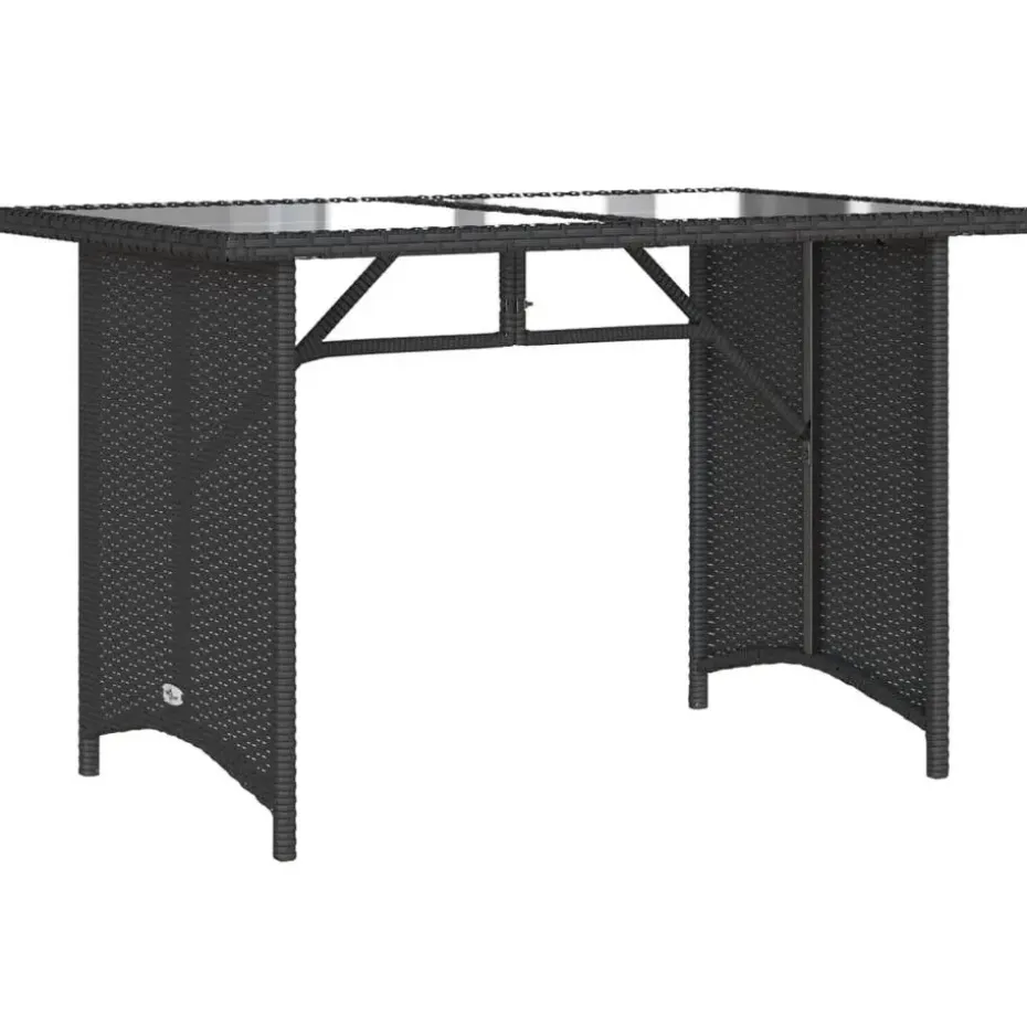 vidaXL - Tuinset - Zwart - Poly rattan
