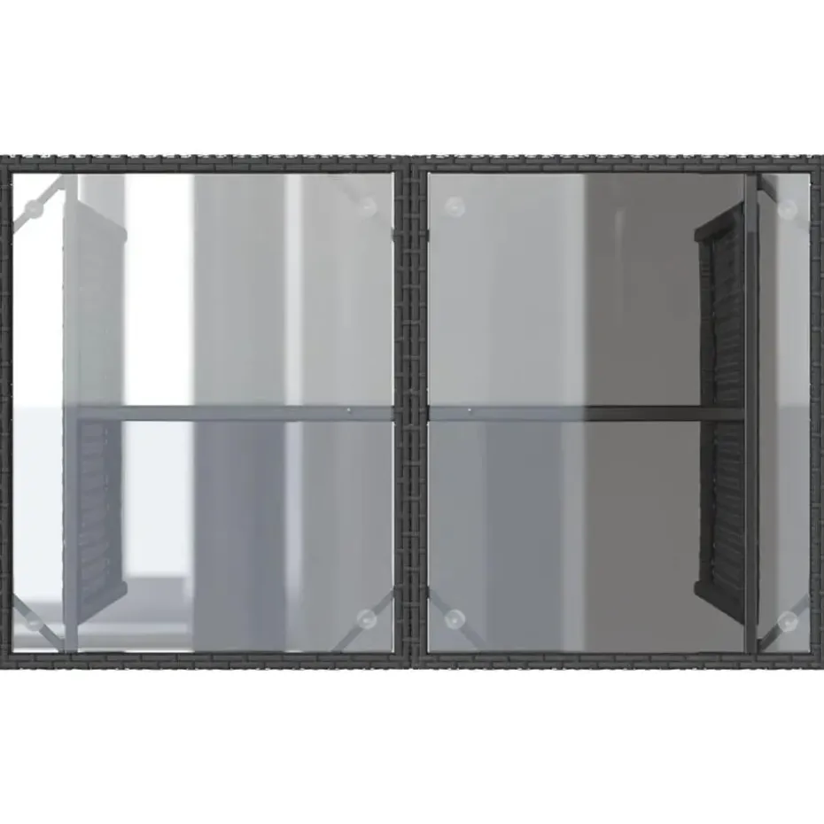 vidaXL - Tuinset - Zwart - Poly rattan