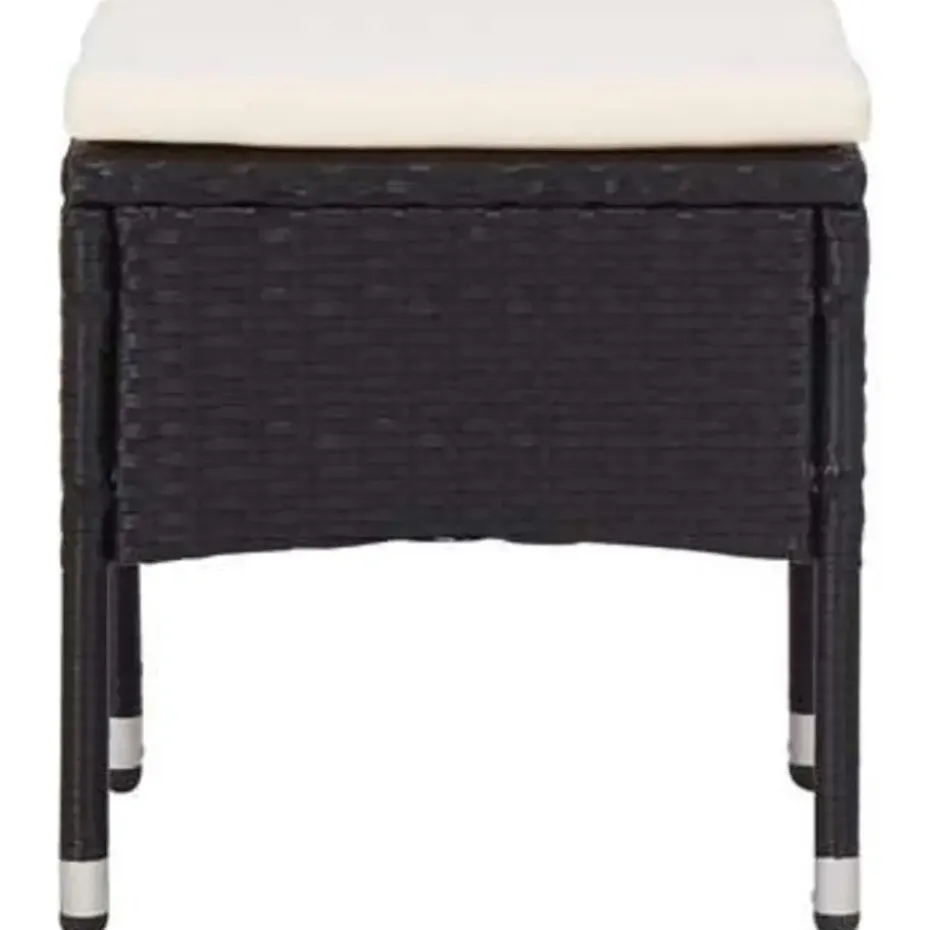 vidaXL - Tuinset - Zwart - Rattan