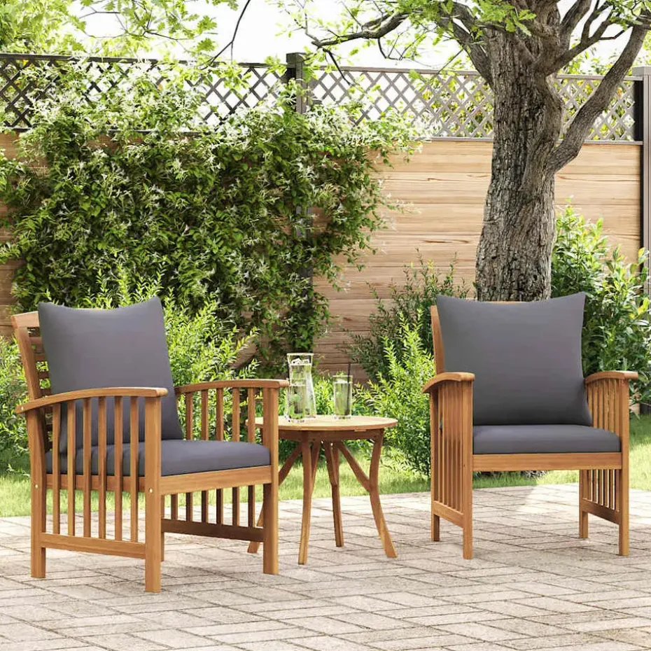 vidaXL - Tuinstoel - Grijs - Hout