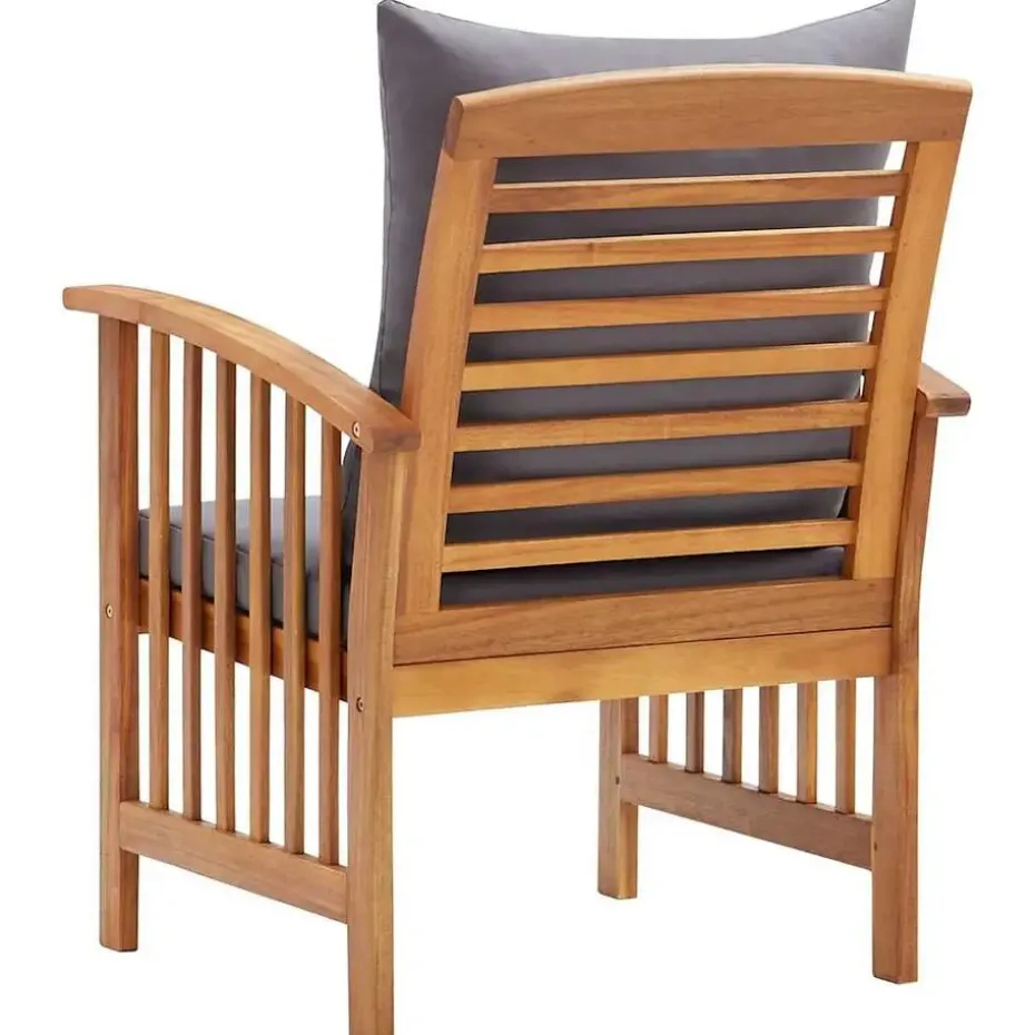 vidaXL - Tuinstoel - Grijs - Hout