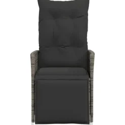 vidaXL - Tuinstoel - Grijs - Poly rattan