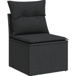 vidaXL - Tuinstoel - Zwart - Poly rattan