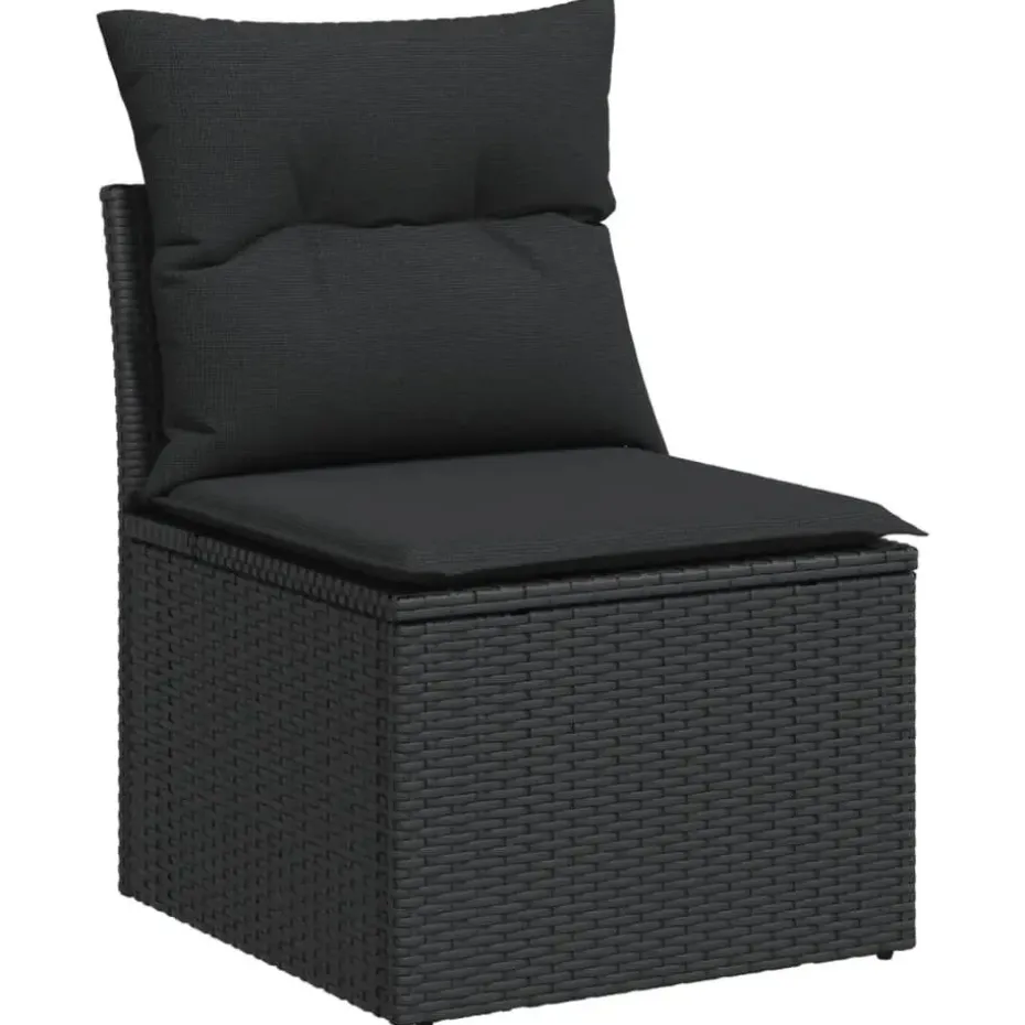 vidaXL - Tuinstoel - Zwart - Poly rattan