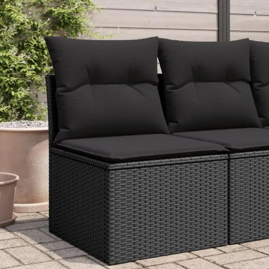 vidaXL - Tuinstoel - Zwart - Poly rattan