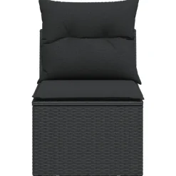vidaXL - Tuinstoel - Zwart - Poly rattan