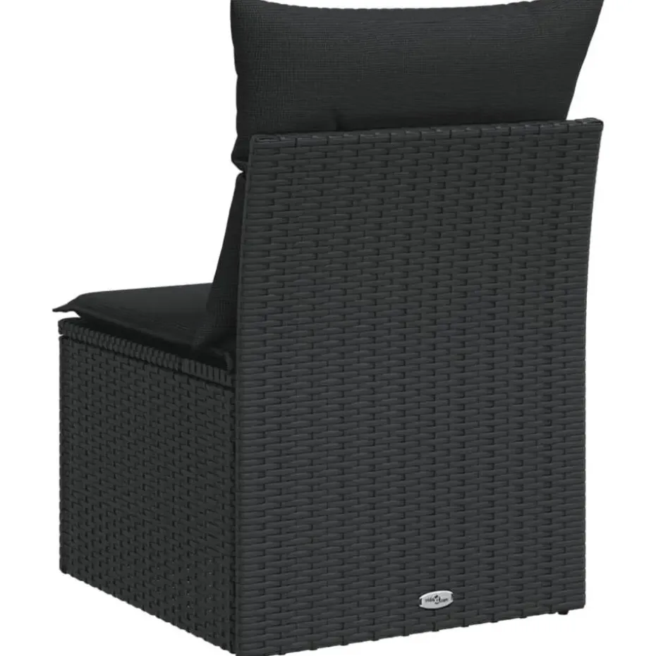 vidaXL - Tuinstoel - Zwart - Poly rattan