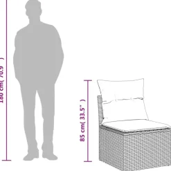 vidaXL - Tuinstoel - Zwart - Poly rattan