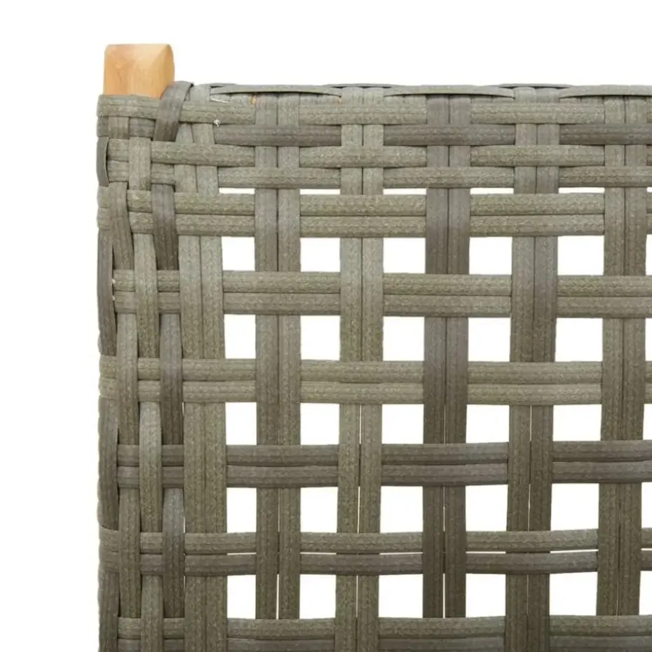 vidaXL - Tuinstoelen - Grijs - Acaciahout en poly rattan - 2 stuks