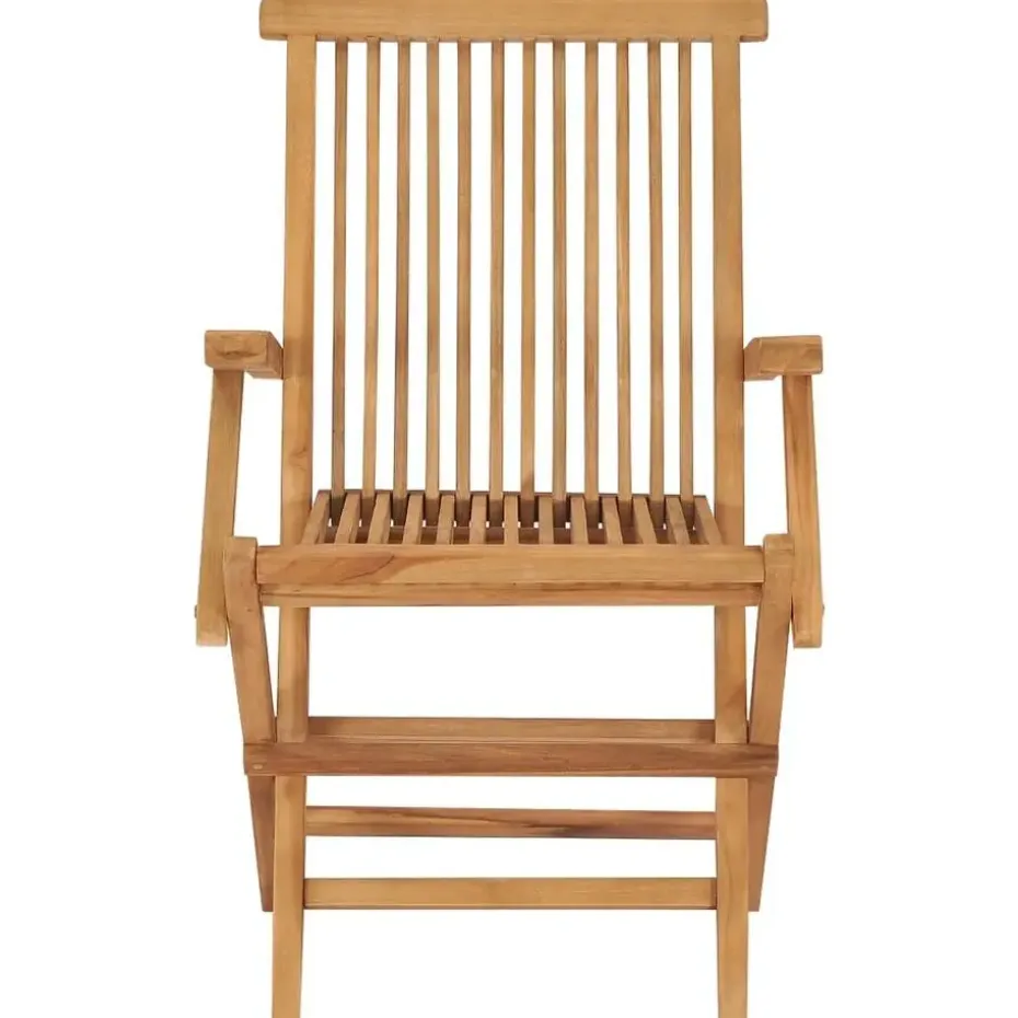 vidaXL - Tuinstoelen - Inklapbaar - Massief teakhout - 2 stuks