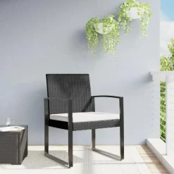 vidaXL - Tuinstoelen - Zwart - Polypropyleen - 2 stuks