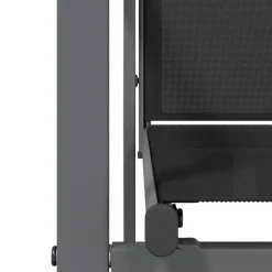 vidaXL - Tuinstoelen - Zwart - Textileen en staal - 2 stuks - 55x61,5x90 cm