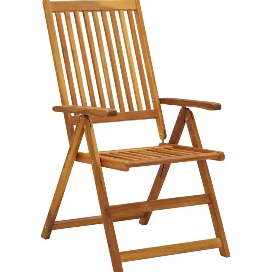 vidaXL - Tuinstoelen inklapbaar met kussens - Massief acaciahout - 6 stuks