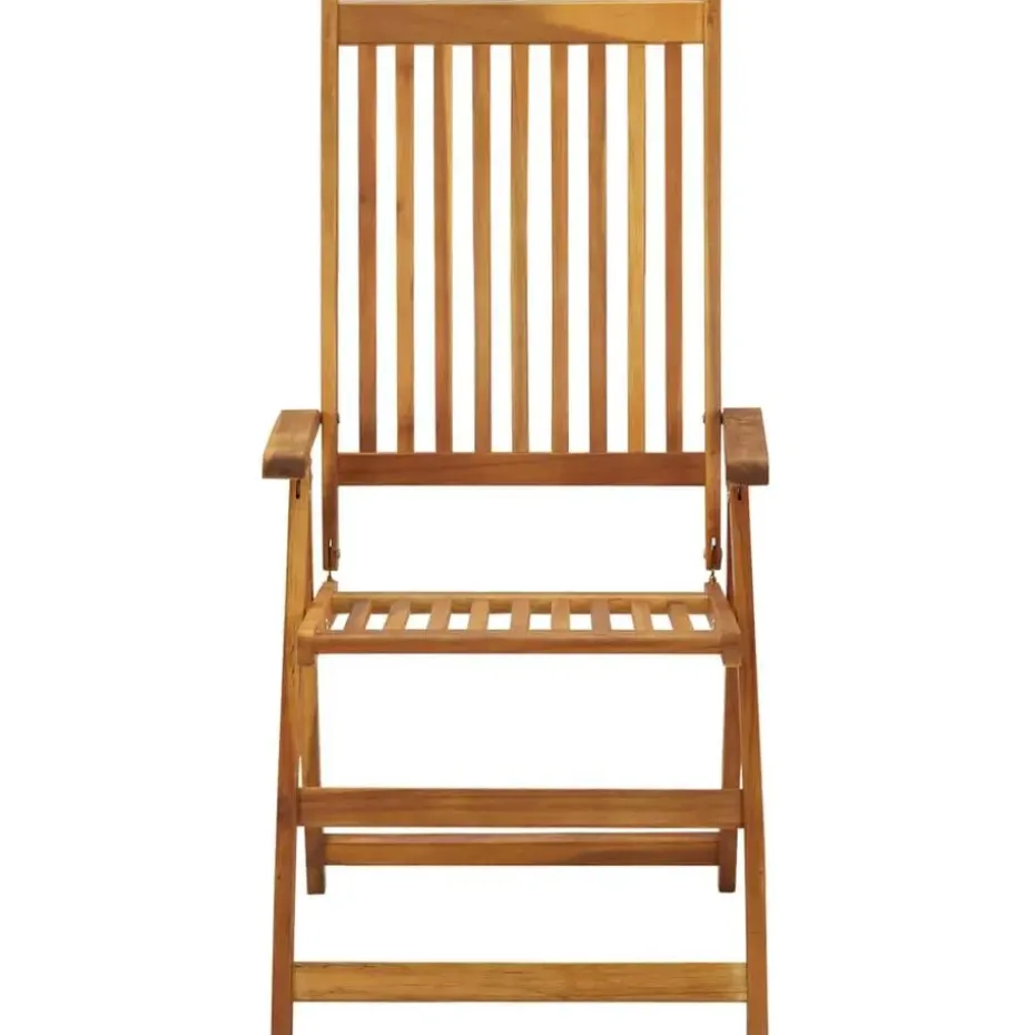 vidaXL - Tuinstoelen inklapbaar met kussens - Massief acaciahout - 6 stuks