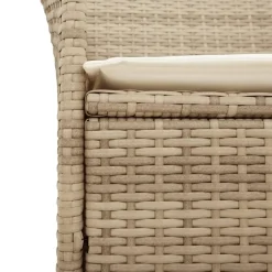 vidaXL - Tuinstoelen met kussens - Beige - Poly rattan en hout - 2 stuks