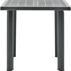 vidaXL - Tuintafel - Antraciet - Kunststof